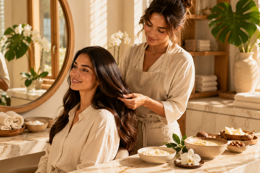 Routine de soin à la kératine pour cheveux abîmés et fragilisés