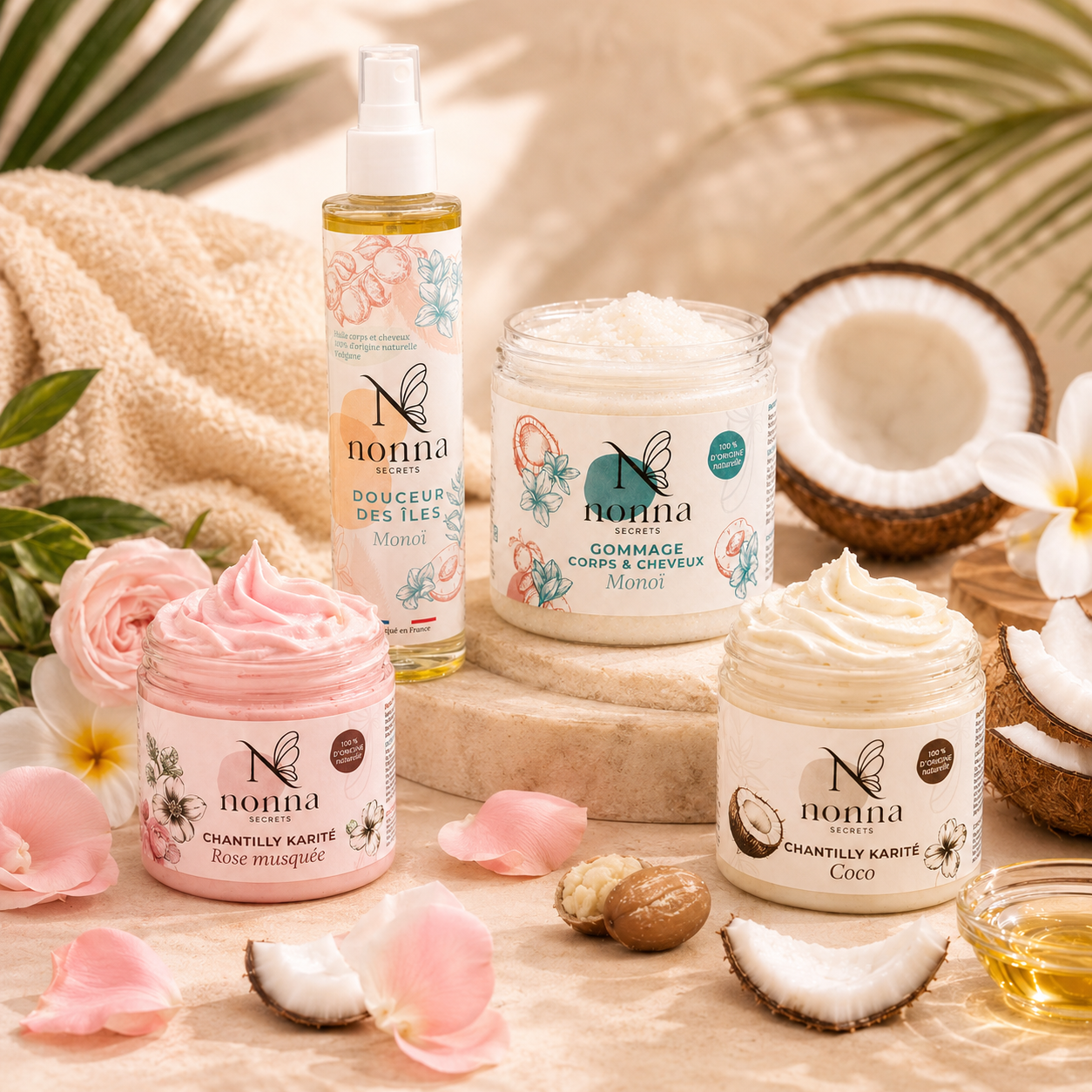 Soins gourmands Nonna Secrets pour le corps et les cheveux