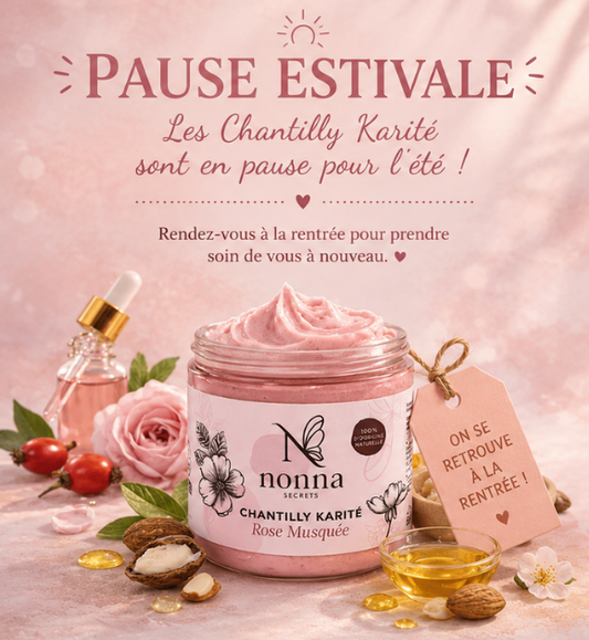 Chantilly Karité Rose Musquée - cheveux secs & peau nourrissante