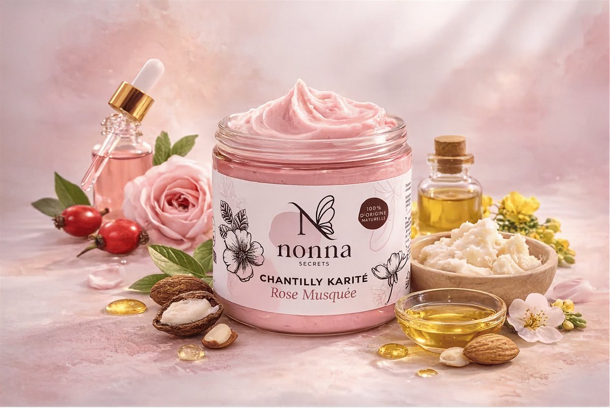 Chantilly Karité Rose Musquée – corps & cheveux