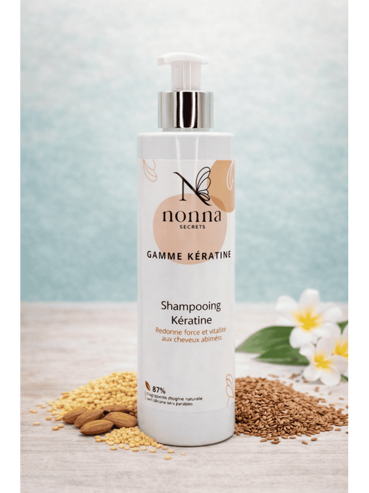 Sublime Kératine – Shampoing réparateur naturel pour cheveux abîmés